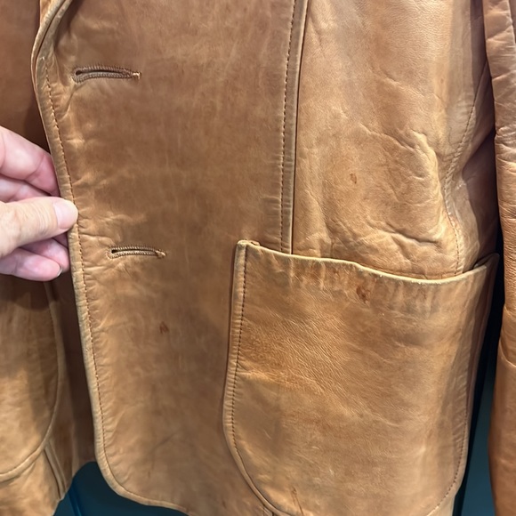 Vintage Western Wear 💫 Triumvirate camel 🐪 leather jacket - Picture 4 of 9